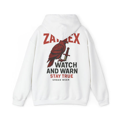 Watch & Warn Hoodie — Stay True | ZAYNEX Streetwear - Zaynex
