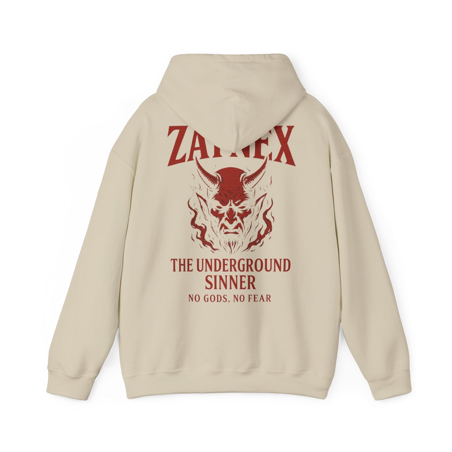 Underground Sinner Hoodie — No Gods, No Fear | ZAYNEX Streetwear - Zaynex