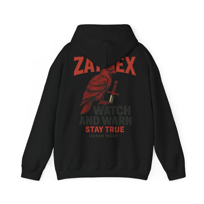 Watch & Warn Hoodie — Stay True | ZAYNEX Streetwear - Zaynex