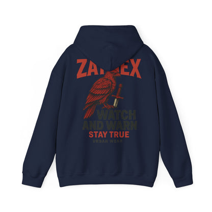 Watch & Warn Hoodie — Stay True | ZAYNEX Streetwear - Zaynex