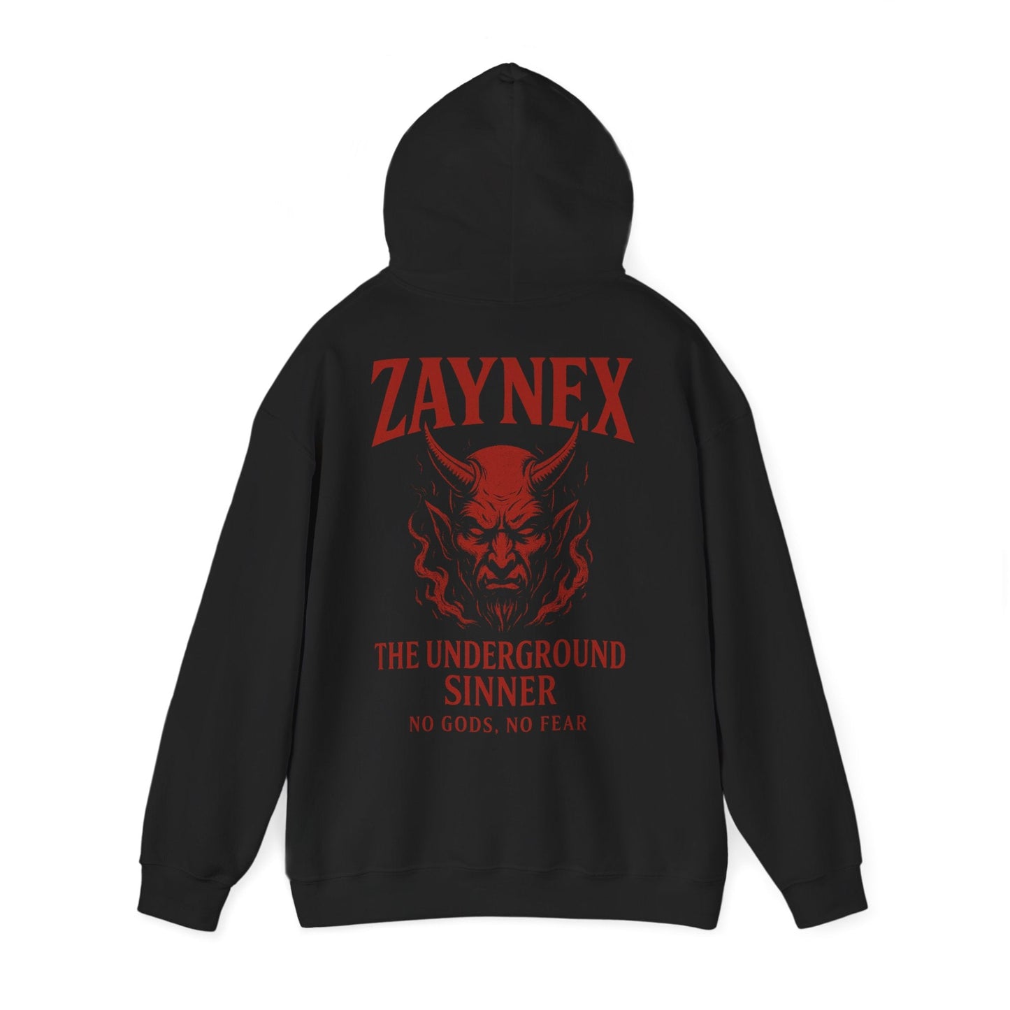 Underground Sinner Hoodie — No Gods, No Fear | ZAYNEX Streetwear - Zaynex