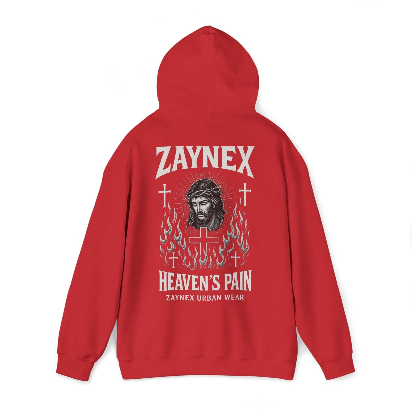 Heaven’s Pain Hoodie — Faith Through Fire | ZAYNEX Streetwear - Zaynex