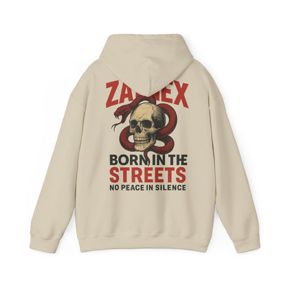 Born in the Streets Hoodie — Raised by the Streets | ZAYNEX Streetwear - Zaynex