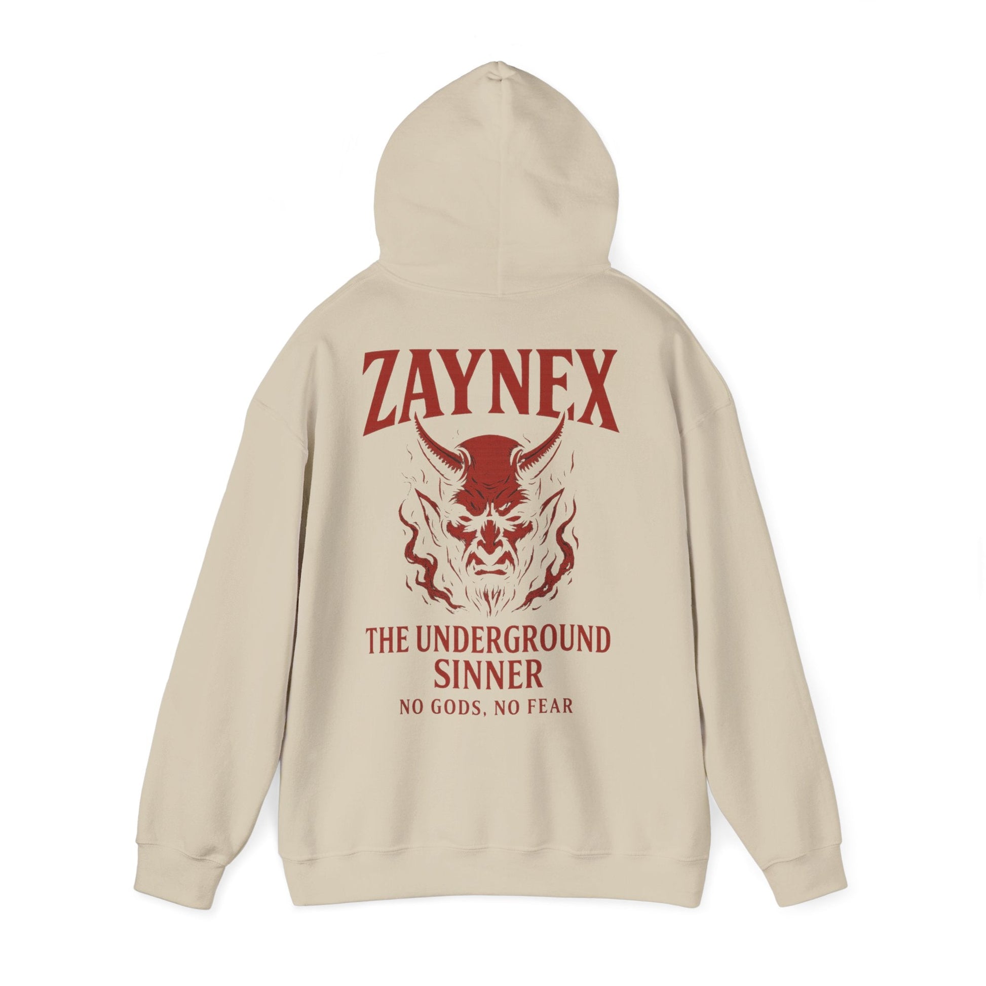 Underground Sinner Hoodie — No Gods, No Fear | ZAYNEX Streetwear - Zaynex