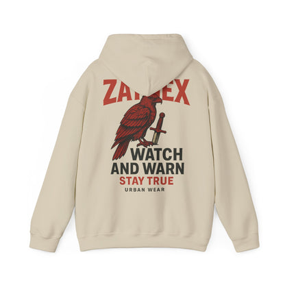 Watch & Warn Hoodie — Stay True | ZAYNEX Streetwear - Zaynex