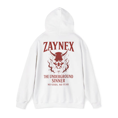 Underground Sinner Hoodie — No Gods, No Fear | ZAYNEX Streetwear - Zaynex