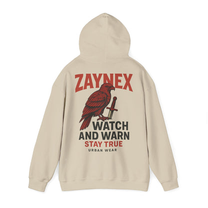 Watch & Warn Hoodie — Stay True | ZAYNEX Streetwear - Zaynex